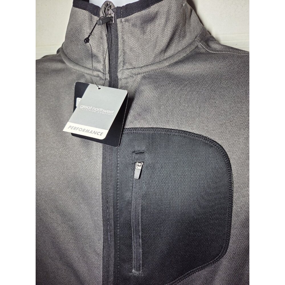 Great Northwest Performance Gray Full Zip Vest Jacket Water Repellant L NWT - Picture 2 of 9